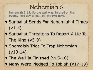 Click to enlarge image. Nehemiah 6 Outline