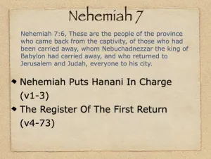 Nehemiah 7 Outline