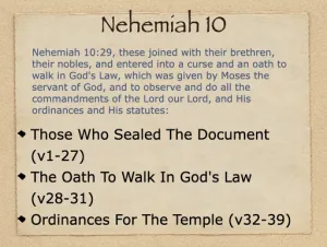 Nehemiah 10 Outline