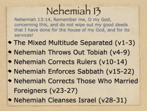 Click to enlarge image. Nehemiah 13 Outline