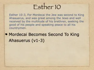 Esther 10 Outline