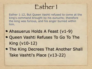 Esther 1 Outline
