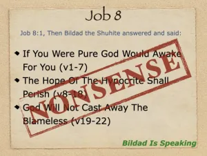 Job 8 - Job 42:7 Bildad Spoke Nonsense