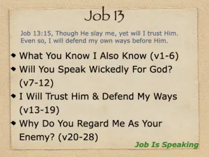 Job 13 Outline