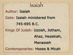 Click to enlarge image. Isaiah: Book Introduction