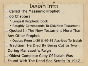 Isaiah: Isaiah Info