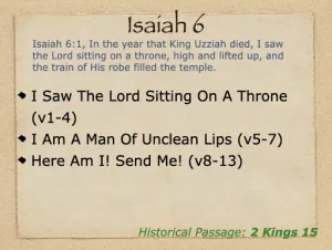 Click to enlarge image. Isaiah 6 Outline