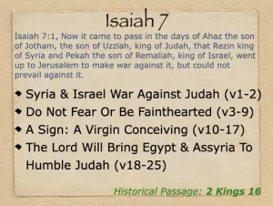 Click to enlarge image. Isaiah 7 Outline