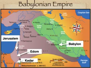 Click to enlarge image. Isaiah 21 - Babylonian Empire Jerusalem Edom Kedar Babylon