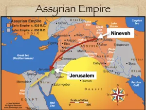 Click to enlarge image. Isaiah 37 - Assyrian Empire Nineveh Jerusalem