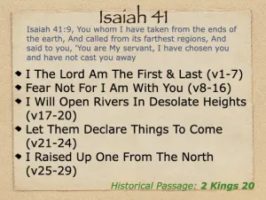 Click to enlarge image. Isaiah 41 Outline