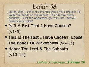Isaiah 58 Outline
