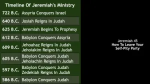 Jeremiah 45 Timeline Timeline Of Jeremiahs Ministry
