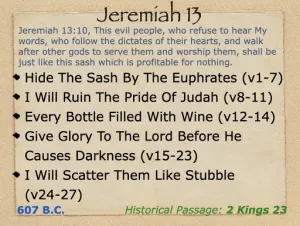 Jeremiah 13 Outline