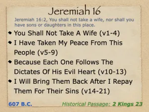 Jeremiah 16 Outline
