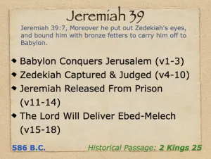 Jeremiah 39 Outline