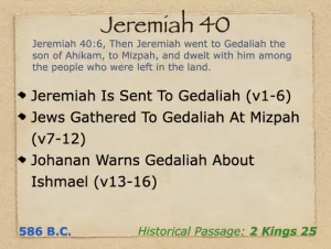 Jeremiah 40 Outline