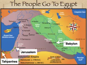 Click to enlarge image. Jeremiah 43 - The People Go To Egypt