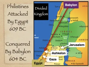Click to enlarge image. Jeremiah 47 - Philistines Attacked By Egypt In 609 Bc