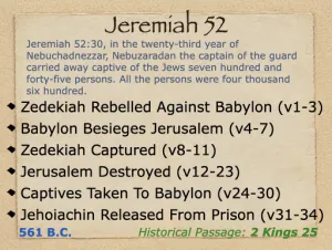 Jeremiah 52 Outline
