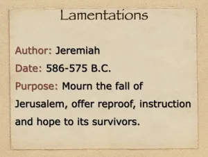 Lamentations: Book Introduction