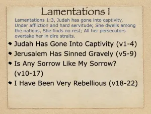 Lamentations 1 Outline