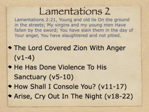 Lamentations 2 Outline