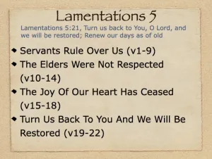 Lamentations 5 Outline