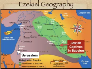Click to enlarge image. Ezekiel 8 - Ezekiel Geography