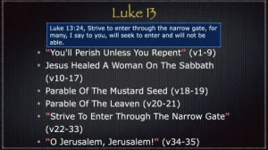 Click to enlarge image. Luke 13 Outline