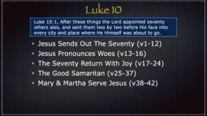 Click to enlarge image. Luke 10 Outline