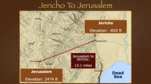 Click to enlarge image. Luke 19 - Jericho To Jerusalem