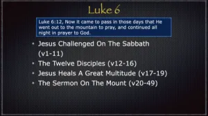 Click to enlarge image. Luke 6 Outline