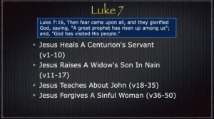 Click to enlarge image. Luke 7 Outline